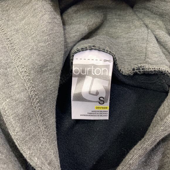 Burton Hoodie Womens S Small Grizzly Grey Colombo DryRide Thumbholes Sweatshirt - Picture 4 of 12